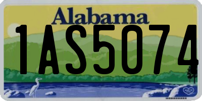 AL license plate 1AS5074