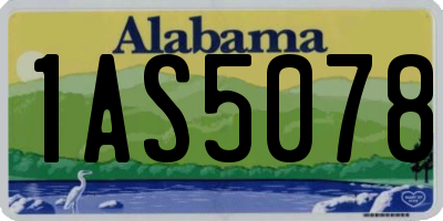 AL license plate 1AS5078