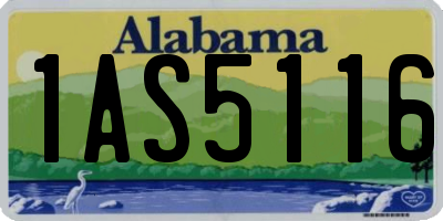 AL license plate 1AS5116