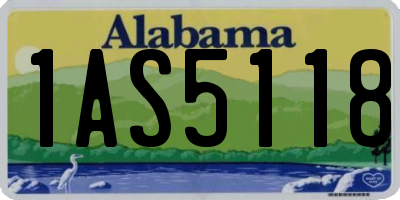 AL license plate 1AS5118