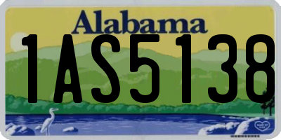 AL license plate 1AS5138