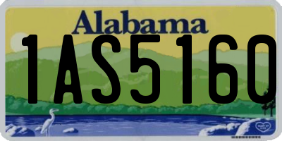 AL license plate 1AS5160