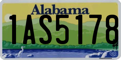 AL license plate 1AS5178