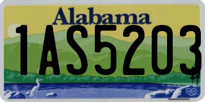 AL license plate 1AS5203