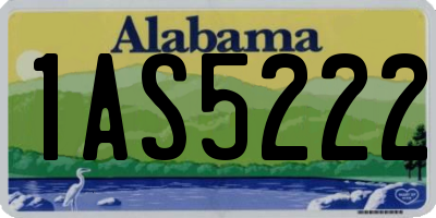 AL license plate 1AS5222