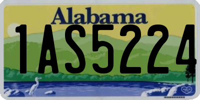 AL license plate 1AS5224