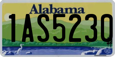 AL license plate 1AS5230