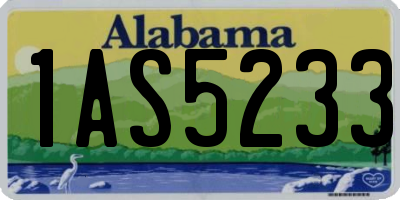 AL license plate 1AS5233