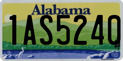 AL license plate 1AS5240