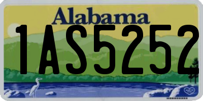 AL license plate 1AS5252