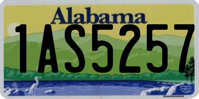 AL license plate 1AS5257