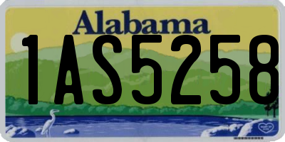 AL license plate 1AS5258