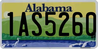 AL license plate 1AS5260
