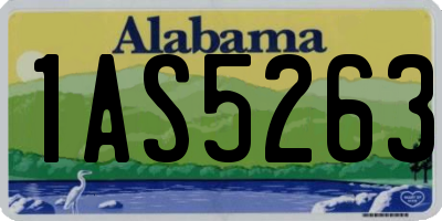 AL license plate 1AS5263