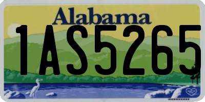 AL license plate 1AS5265