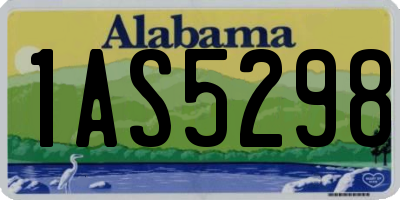 AL license plate 1AS5298