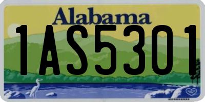 AL license plate 1AS5301