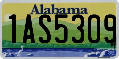 AL license plate 1AS5309