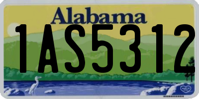 AL license plate 1AS5312