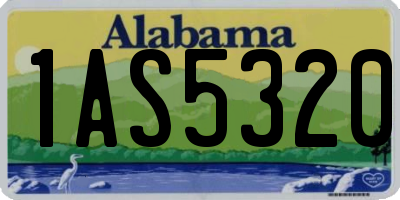 AL license plate 1AS5320