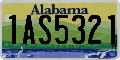 AL license plate 1AS5321