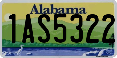AL license plate 1AS5322