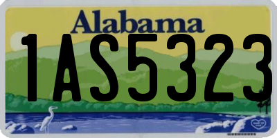 AL license plate 1AS5323