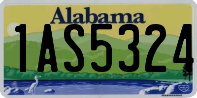 AL license plate 1AS5324