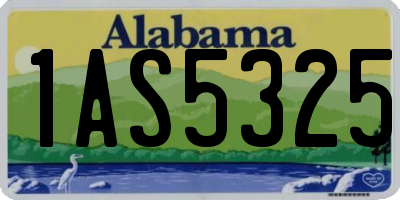 AL license plate 1AS5325