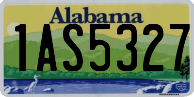 AL license plate 1AS5327