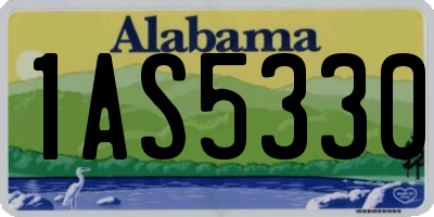 AL license plate 1AS5330
