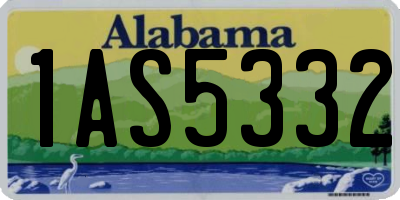 AL license plate 1AS5332