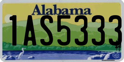 AL license plate 1AS5333