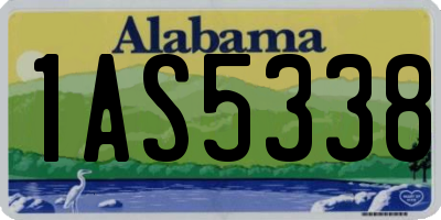 AL license plate 1AS5338