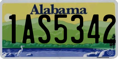 AL license plate 1AS5342