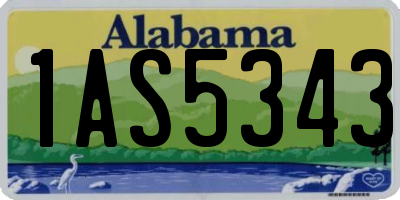 AL license plate 1AS5343