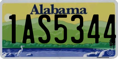 AL license plate 1AS5344