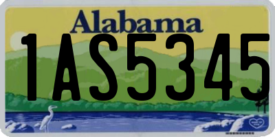 AL license plate 1AS5345