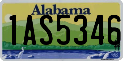 AL license plate 1AS5346