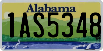 AL license plate 1AS5348