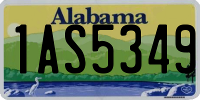 AL license plate 1AS5349