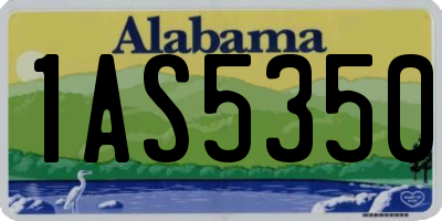 AL license plate 1AS5350