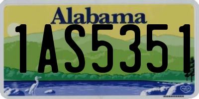 AL license plate 1AS5351
