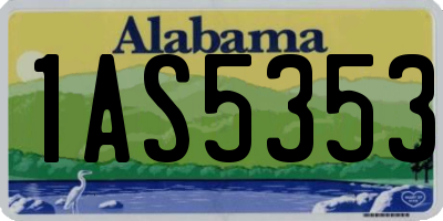 AL license plate 1AS5353