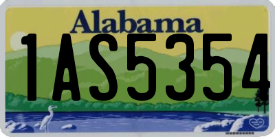 AL license plate 1AS5354