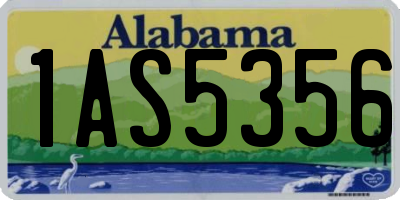 AL license plate 1AS5356