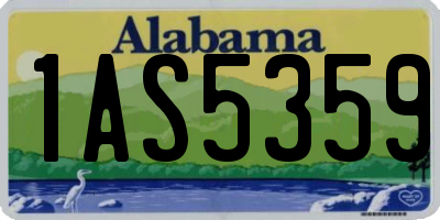 AL license plate 1AS5359