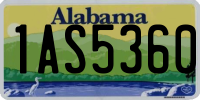 AL license plate 1AS5360