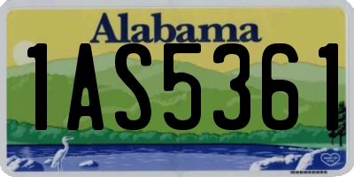 AL license plate 1AS5361
