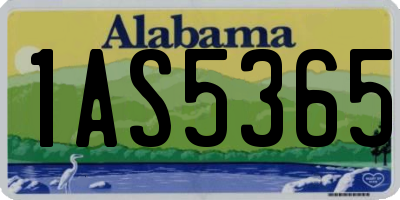 AL license plate 1AS5365